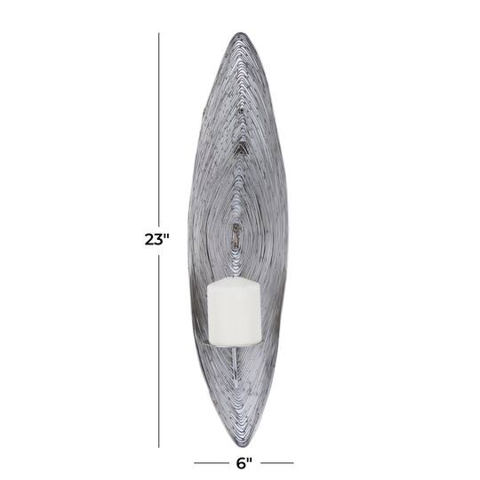CosmoLiving by Cosmopolitan 23" Silver Contemporary Wall Sconce